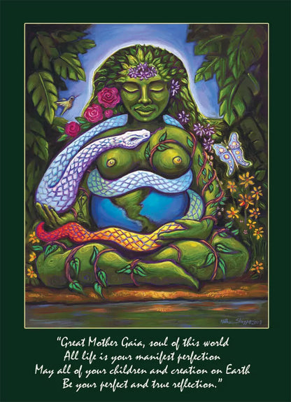 22 Goddesses - Mythical Goddess Altar Card Collection - Gaia altar card