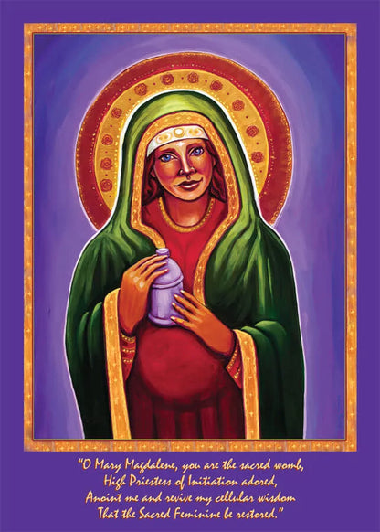 Mary Magdalene Altar Card - One of 22 Goddesses from the  Mythical Goddess Altar Card Collection - art by Katherine Skaggs, inspiration by Sage Holloway