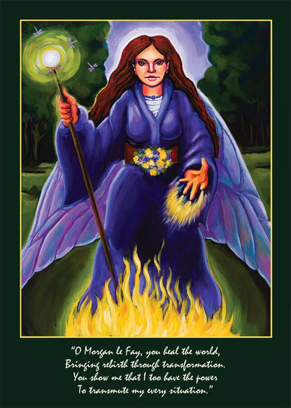 Morgan le Fey - One of 22 Goddesses from the  Mythical Goddess Altar Card Collection - art by Katherine Skaggs, inspiration by Sage Holloway