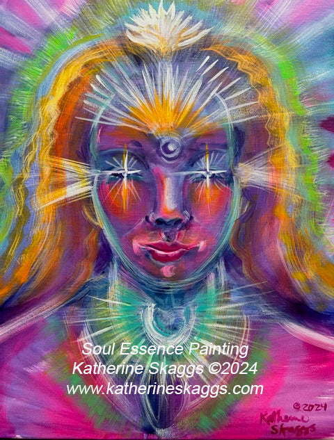 Soul Essence Portrait by Katherine Skaggs: Vibrant Soul Art