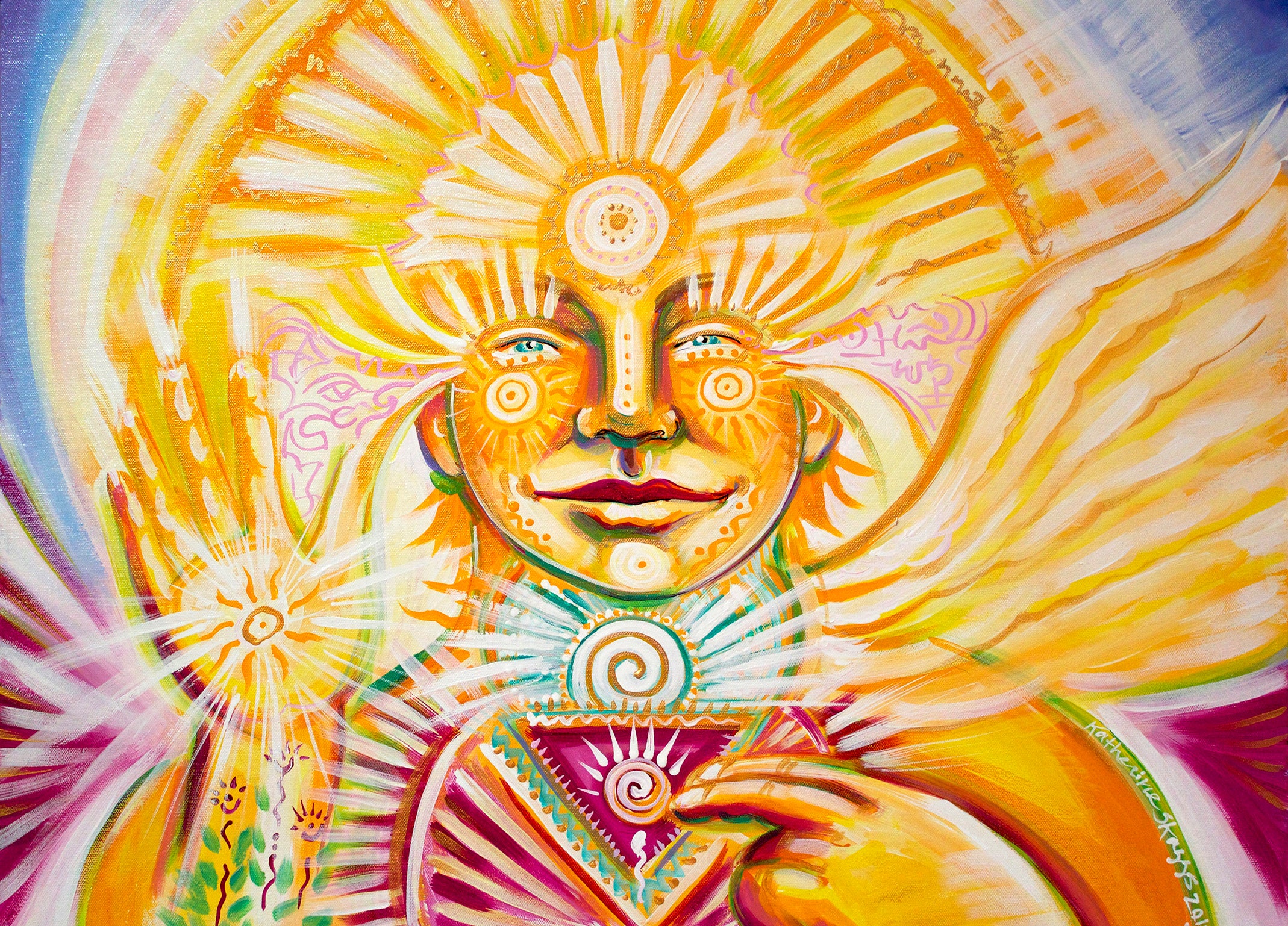 Soul Essence Portrait by Katherine Skaggs: Vibrant Soul Art