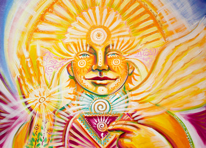 Soul Essence guide portrait, vibrantly painted by intuitive soul painter Katherine Skaggs