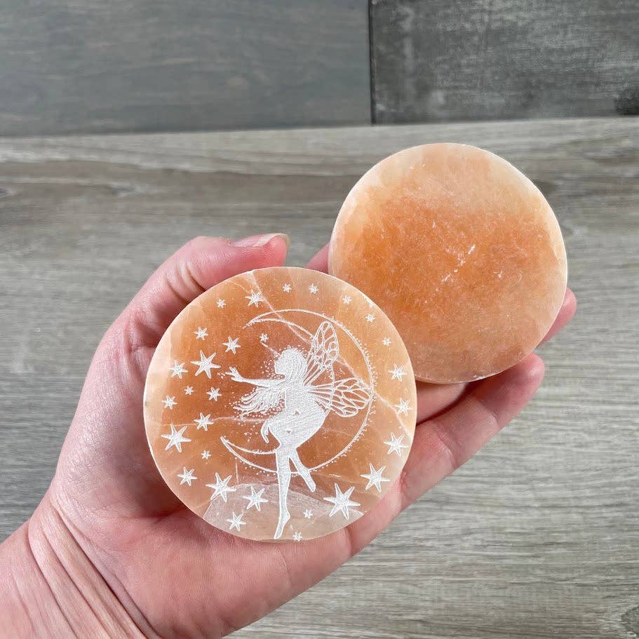 Selenite Charging Plates for Crystals – Polished Energy Cleansing Slabs