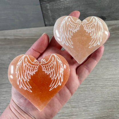 Selenite Hearts