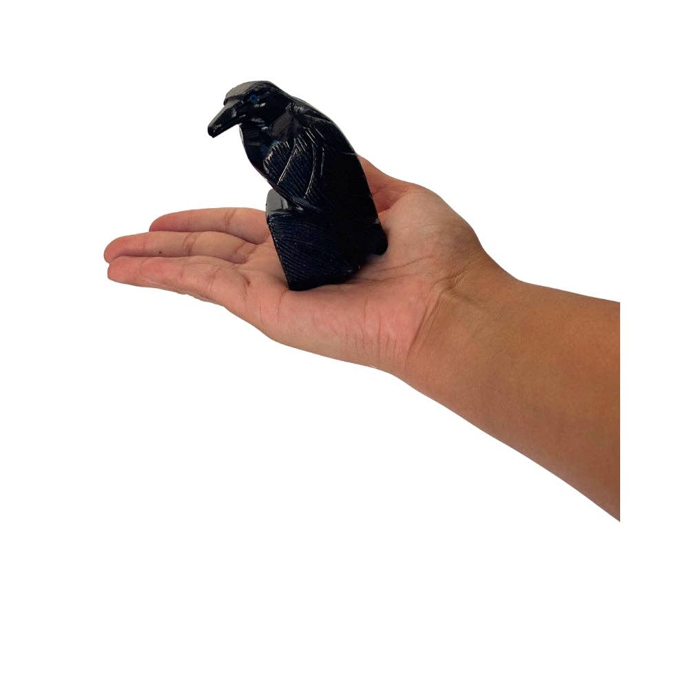 Onyx Raven Crystal Totem Animal
