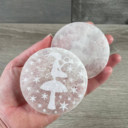 Selenite Charging Plates for Crystals – Polished Energy Cleansing Slabs