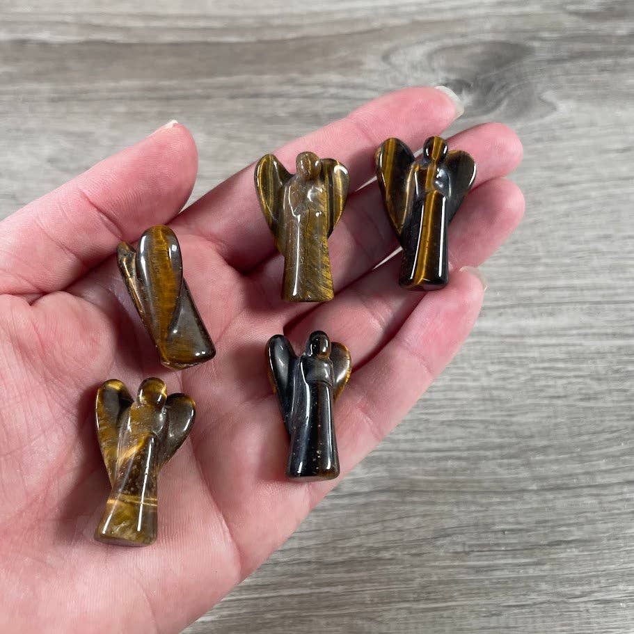 Gemstone Angel Figurines small