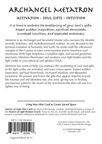 Archangel Metatron – Activation of Soul Gifts
Archangel Metatron guides the awakening of your soul gifts and higher awareness. As a keeper of the Akashic records and sacred timelines, he works across dimensions to support your spiritual evolution. Through high-frequency light and sacred geometry, he activates your energy field and expands your consciousness.
At this time, you may experience sudden inspiration, intuitive insight, and spiritual downloads. Therefore, remain open and present. These messages are