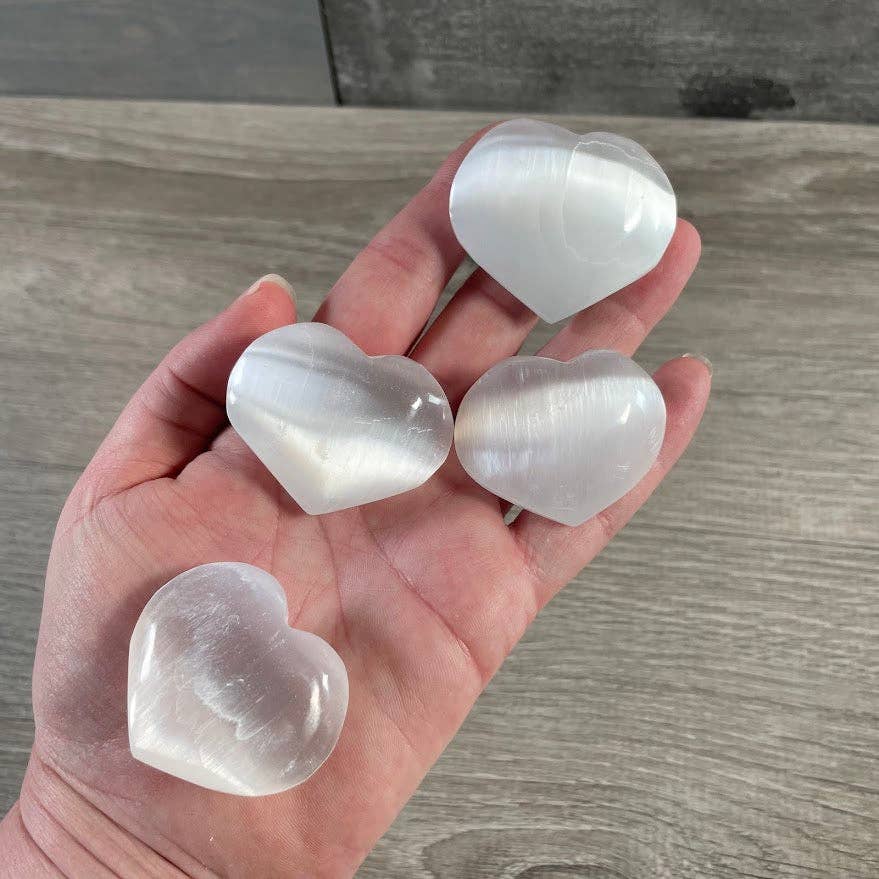 Selenite Hearts
