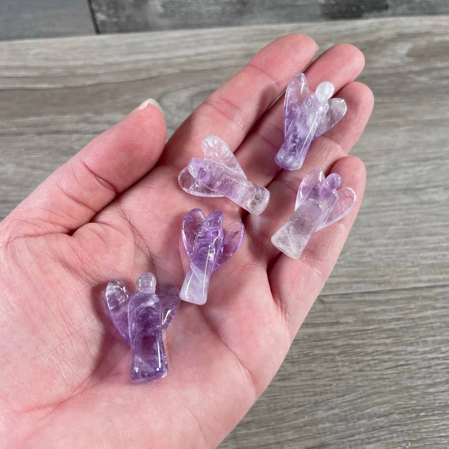 Gemstone Angel Figurines small