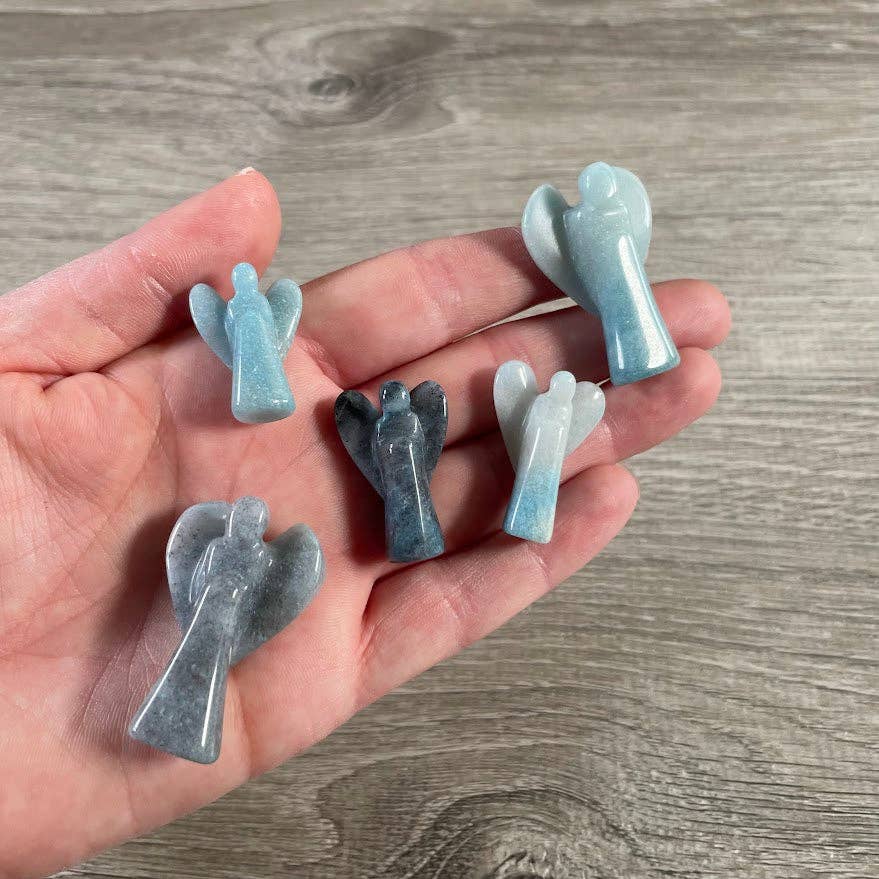 Gemstone Angel Figurines small