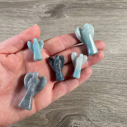 Gemstone Angel Figurines small