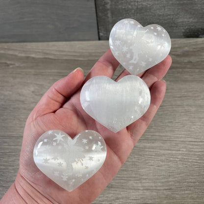 Selenite Hearts
