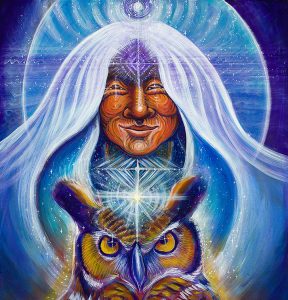 Ancient Grandmother Owl Medicine by Katherine Skaggs for Shamanic Healing services